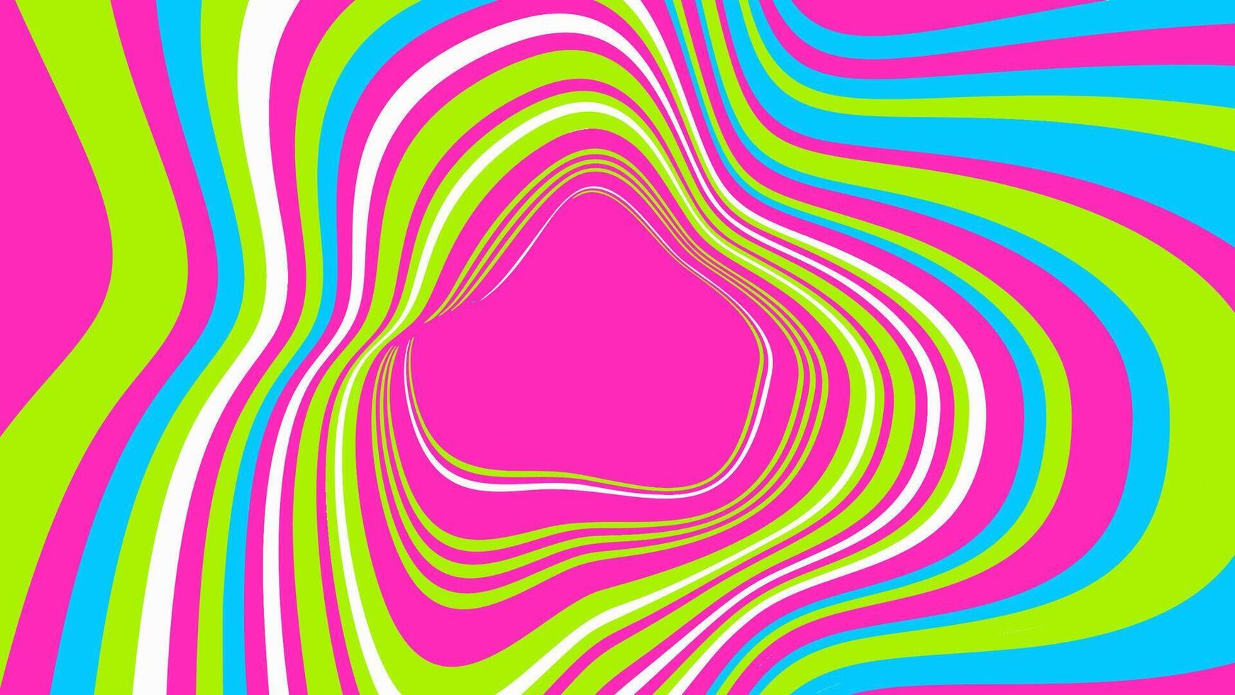 Vibrant pink center swirl on green striped background vector