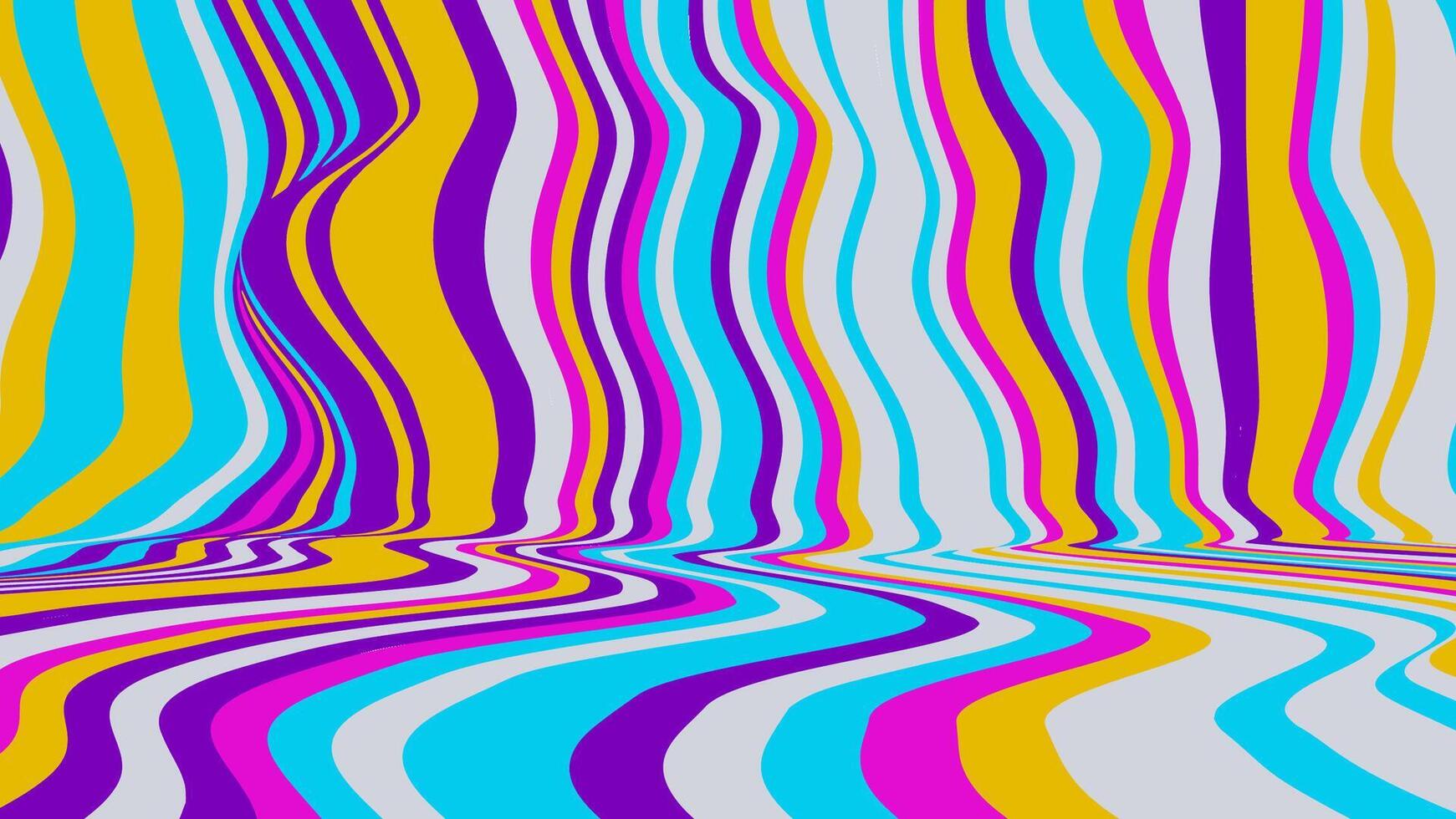Vibrant psychedelic wavy lines artwork vector