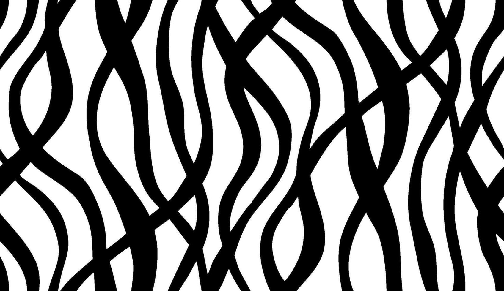 Interwoven black and white lines forming a complex abstract pattern. Seamless pattern . Optical illusion background. vector