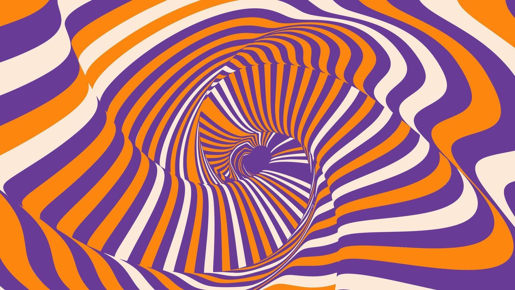 Orange and Purple Swirling Vortex Design vector