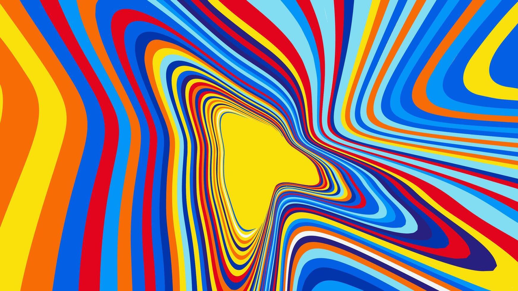 Psychedelic warm tones swirl abstract background vector