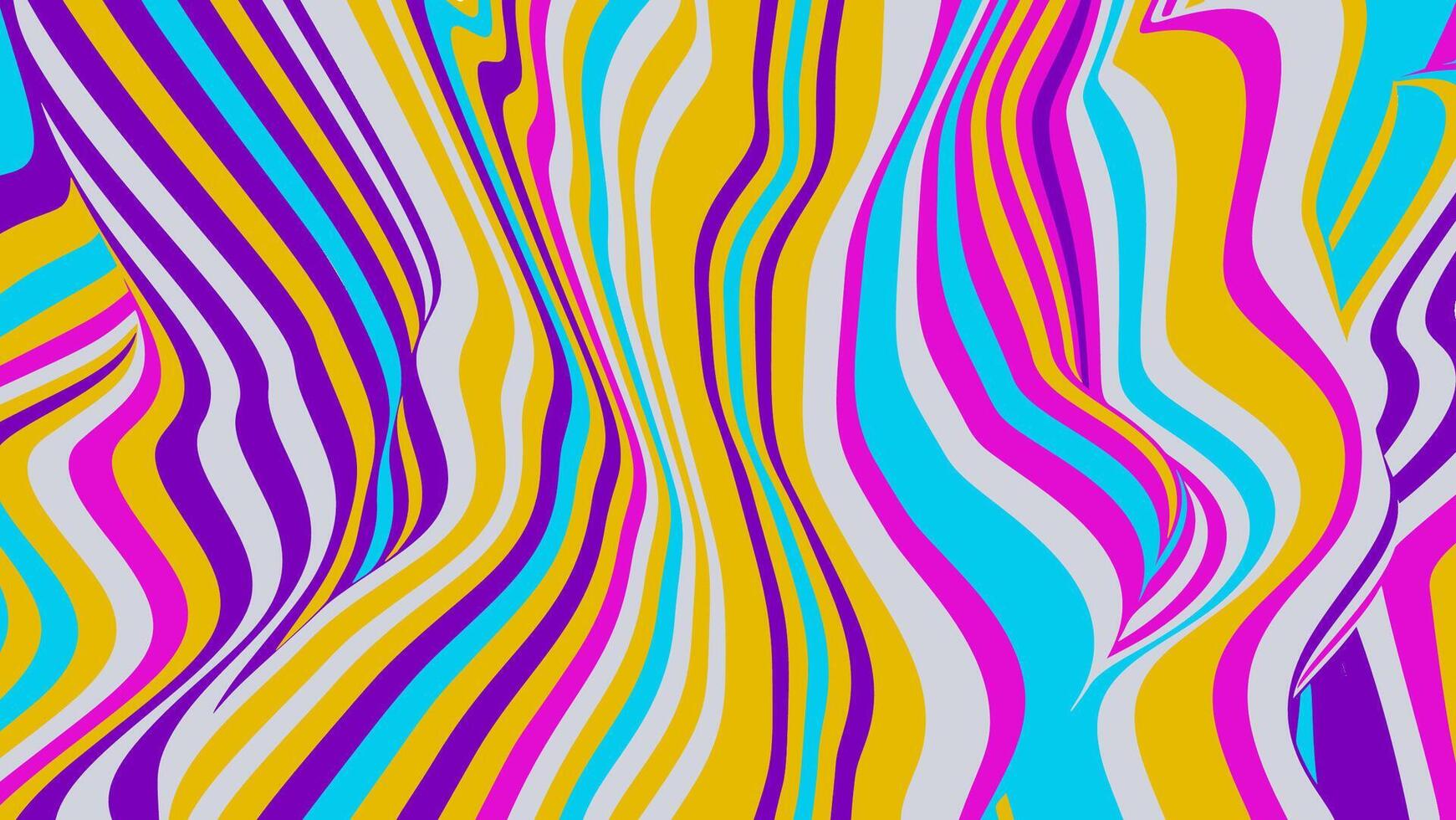 Flowing Abstract Wavy Lines in Bold Colors vector