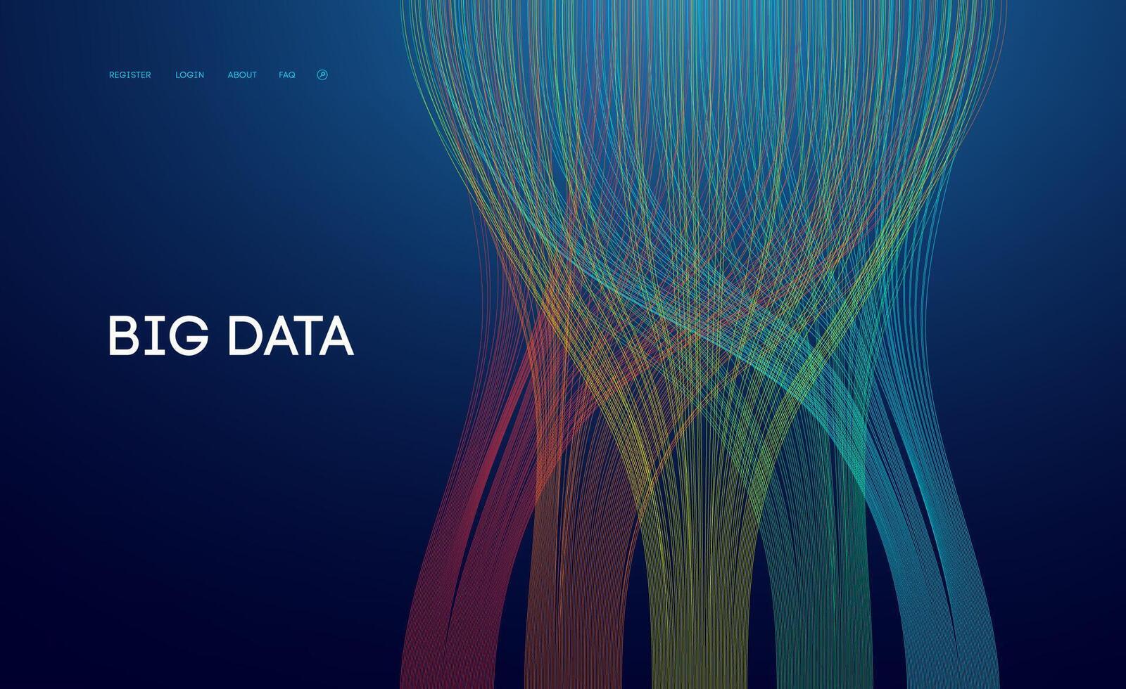 Data sorting technology background. Digital concept data science. Data flow futuristic background. vector