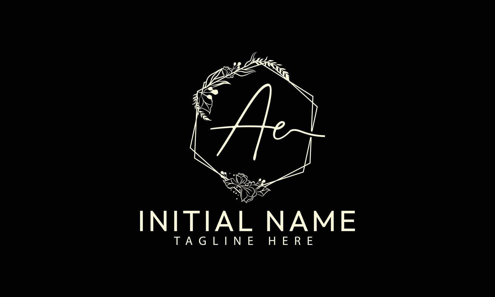 AF F A initial signature logo template vector