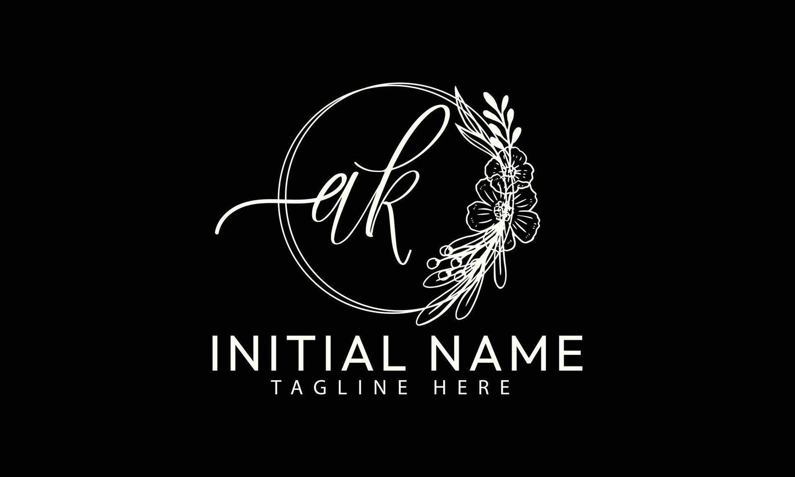 AK K A initial signature logo template vector