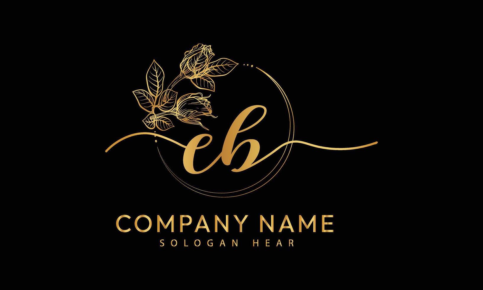 CB B C initial signature logo template vector