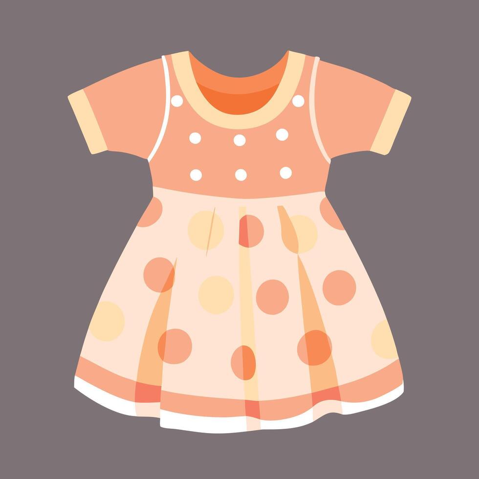 A dress with polka dots on it vector
