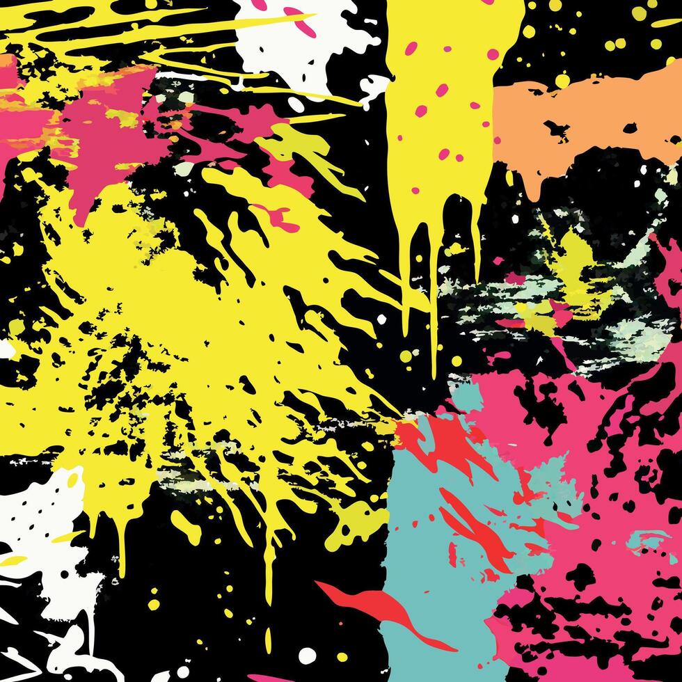 A colorful abstract background with paint splatters vector