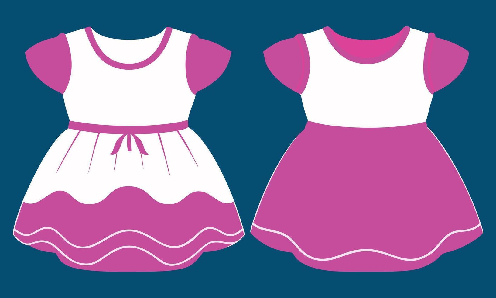 Baby girls dress design illustration vector