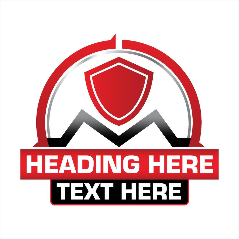 Modern Logo Design - M Logo Design - Shield Design vector