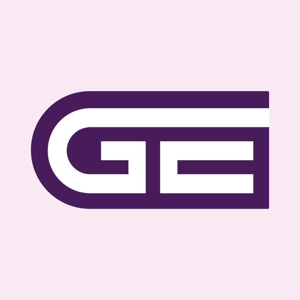 GE Logo Design - GE Letter Initials Design vector