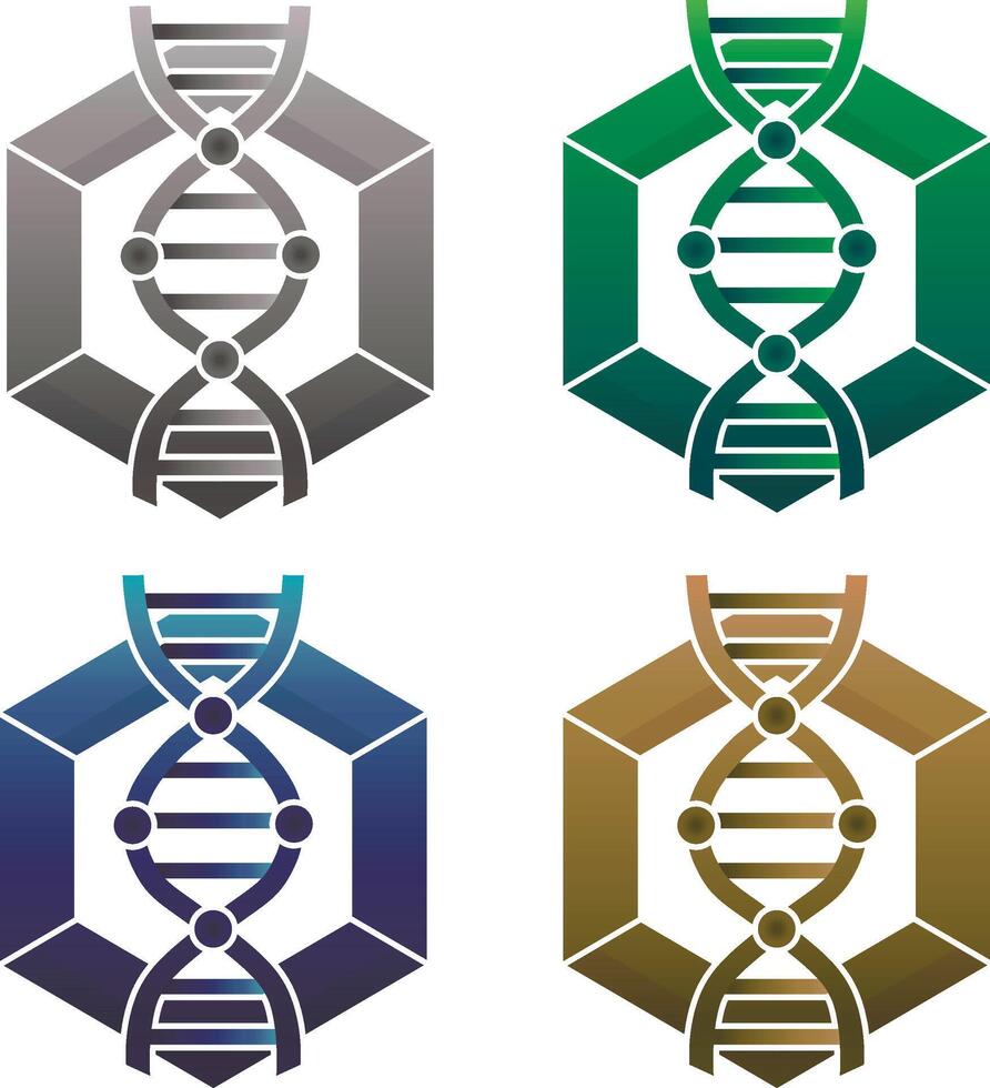 Dna helix decoding. Symbol of spiral sequence. vector