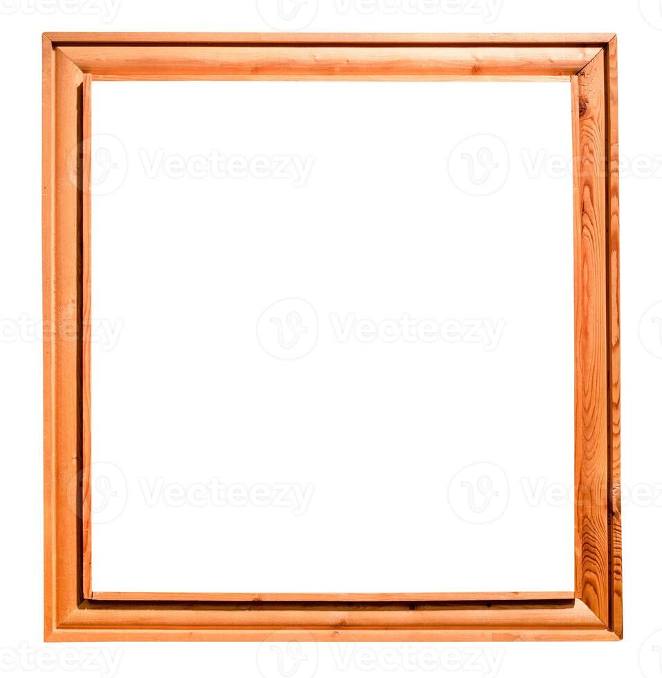 orange wooden painting frame isolated photo