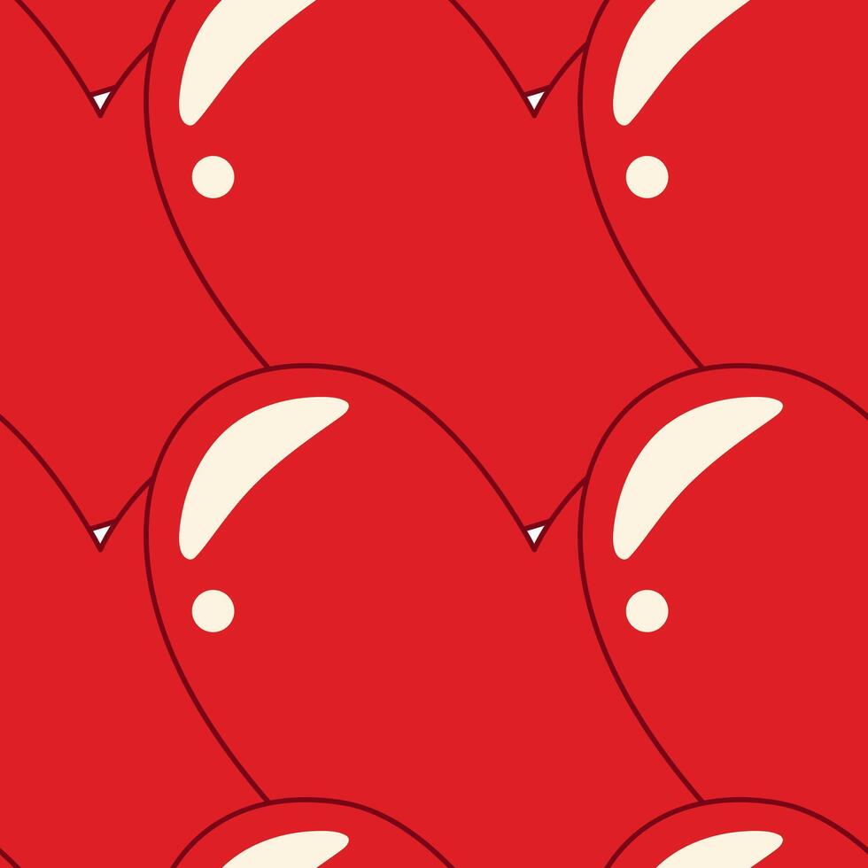 Abstract Hearts shaped Seamless Background Texture in trendy red St Valentines Day festive wallpaper. Isolated illustration Wrapping, posting or web promo banner, Thematic cards, posting, label vector
