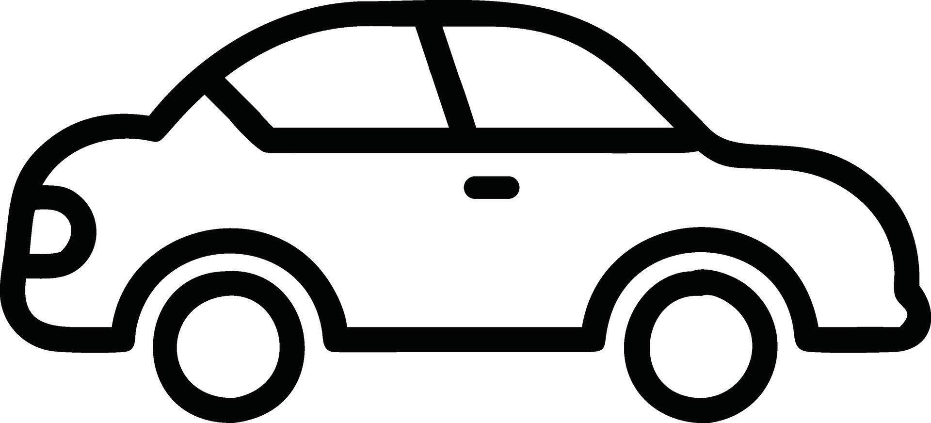 Car icon set in linear style. Transport symbol, illustration vector