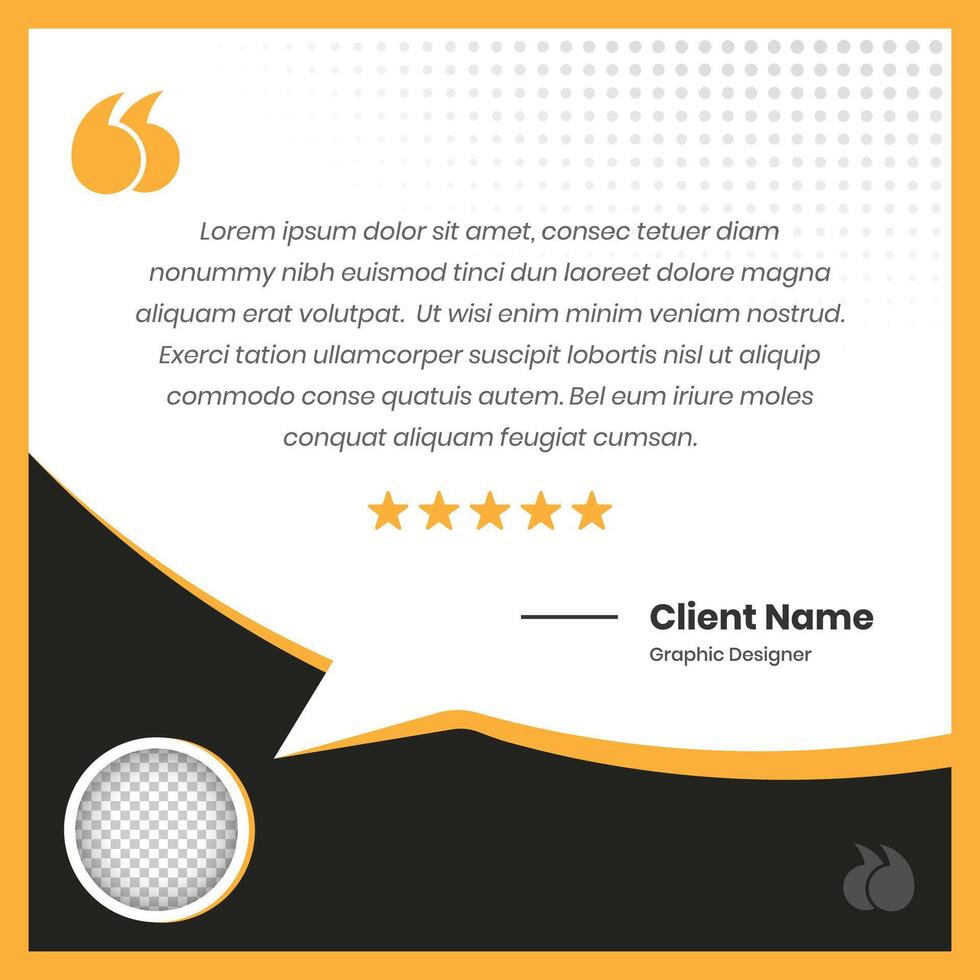 Simple professional quote presentation and client testimonial social media post template vector