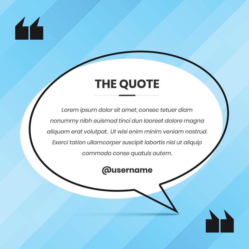 Minimalist professional quote text presentation social media post template vector