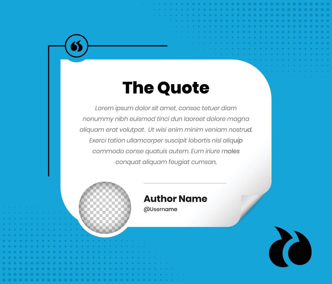 Quote presentation minimalist social media post template design vector