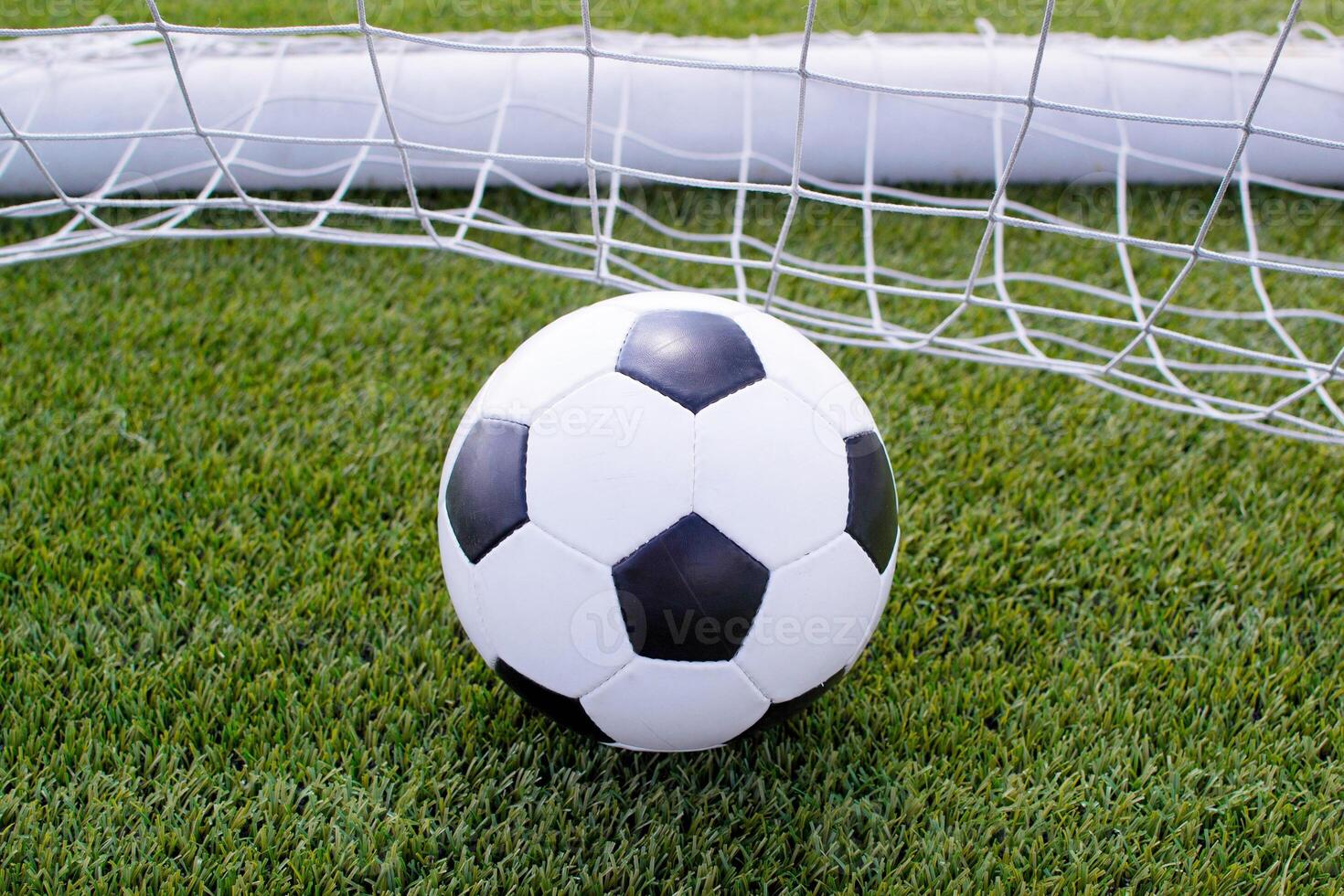 soccer ball in net photo