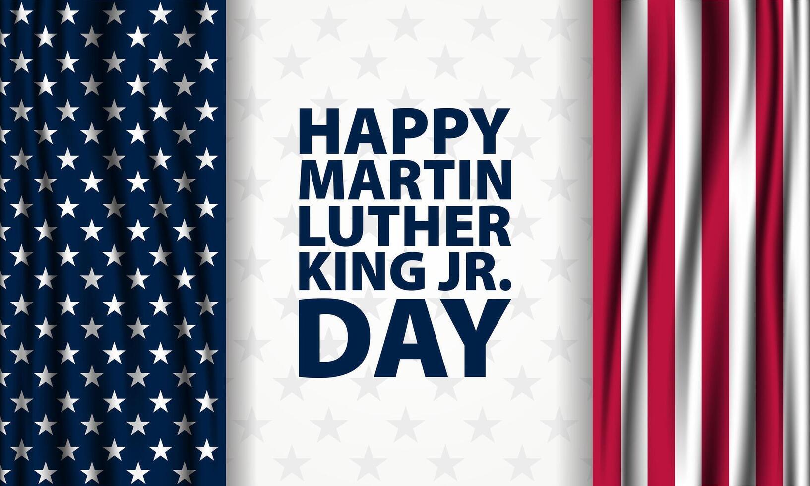 Martin luther king day background with stars and stripes vector