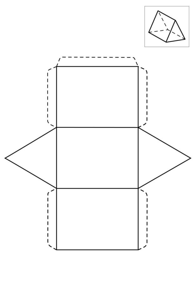 Display box Packaging Template. dot line Printable. paper box model. Cover Template vector