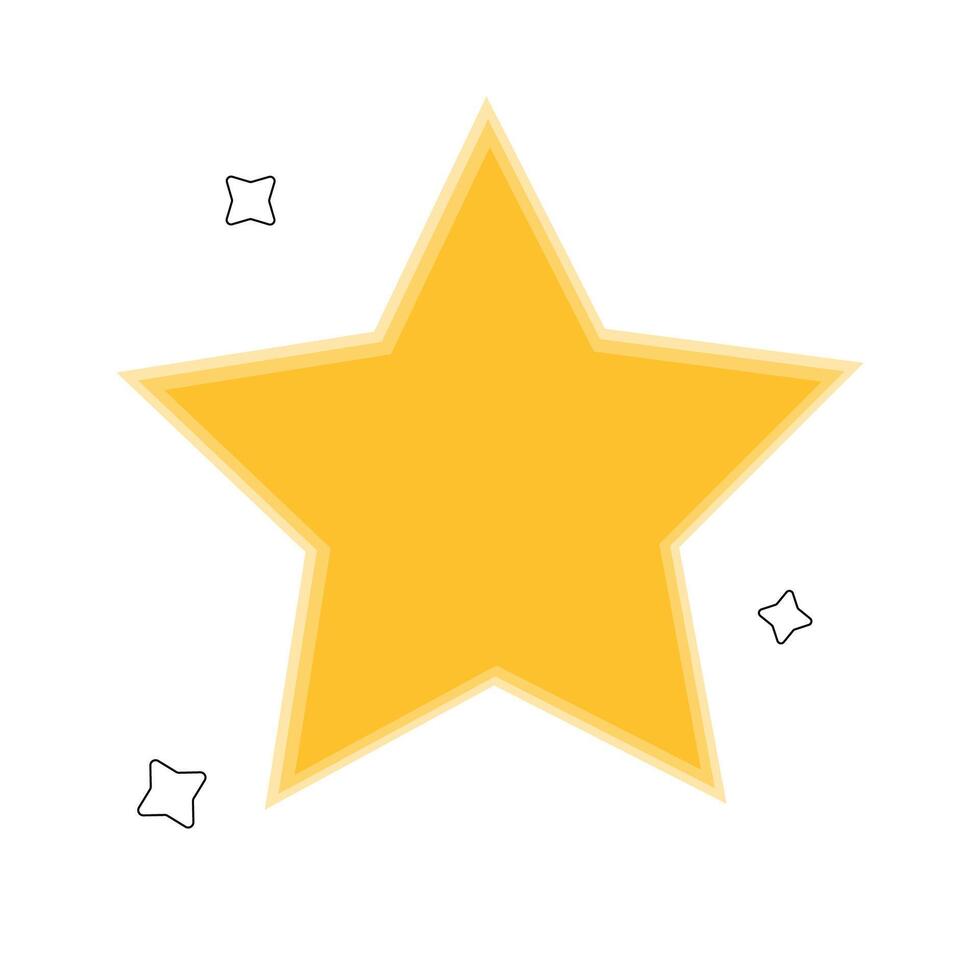 Star icon isolated on white background. Flat design for branding, social media, website, app. vector