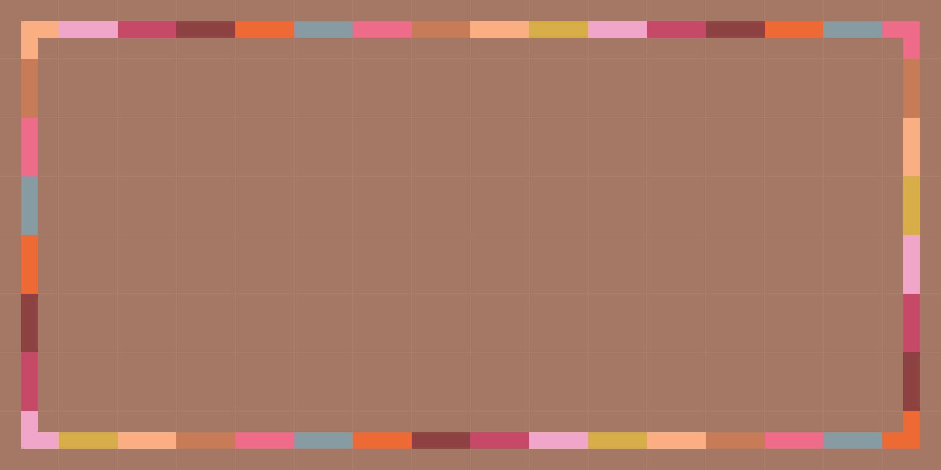 Colorful rectangle frame template on mocha mousse background graphic illustration. vector