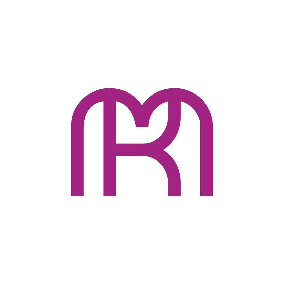 letters mk purple abstract lines simple geometric logo vector