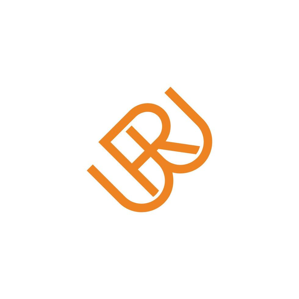 letters br abstract lines simple geometric logo vector