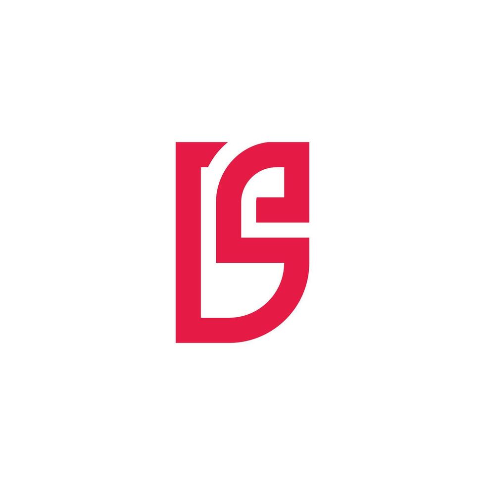 letter be monoline simple geometric logo vector