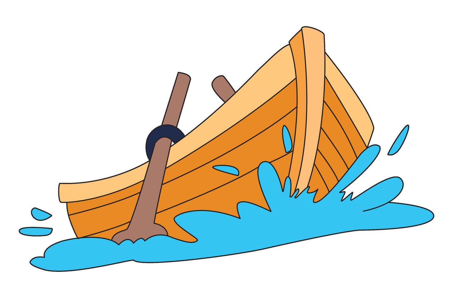 Boat isolated on white background vector