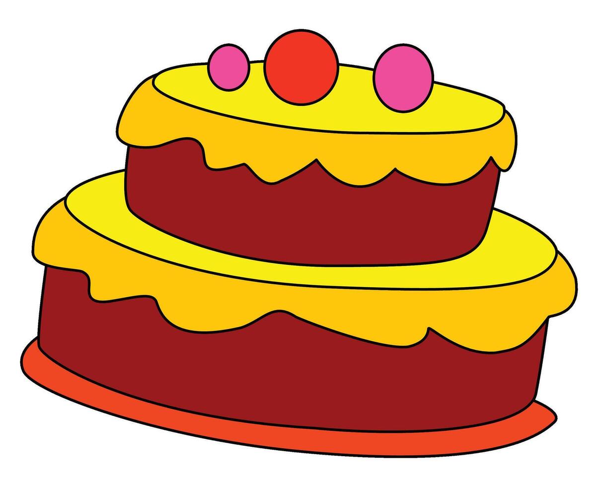 Birthday cake isolated on a white background vector