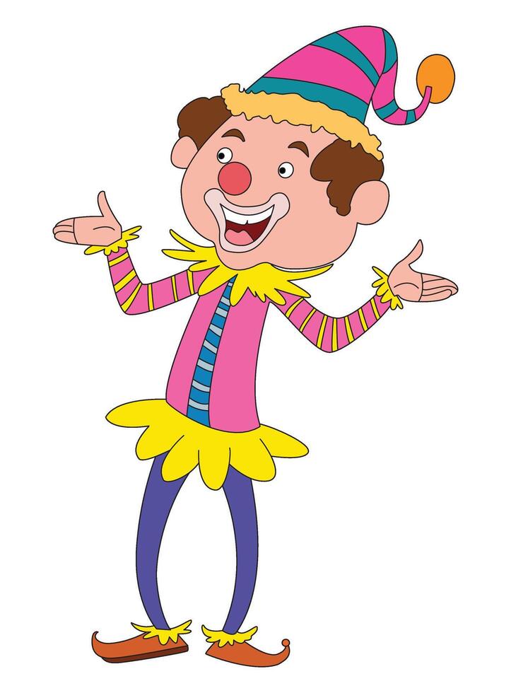 Cartoon clown playing vector