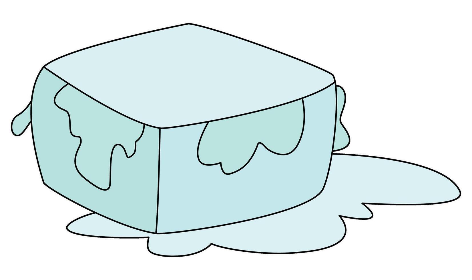 Ice isolated on a white background vector