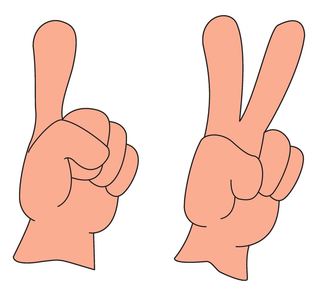 Hand isolated on a white background vector