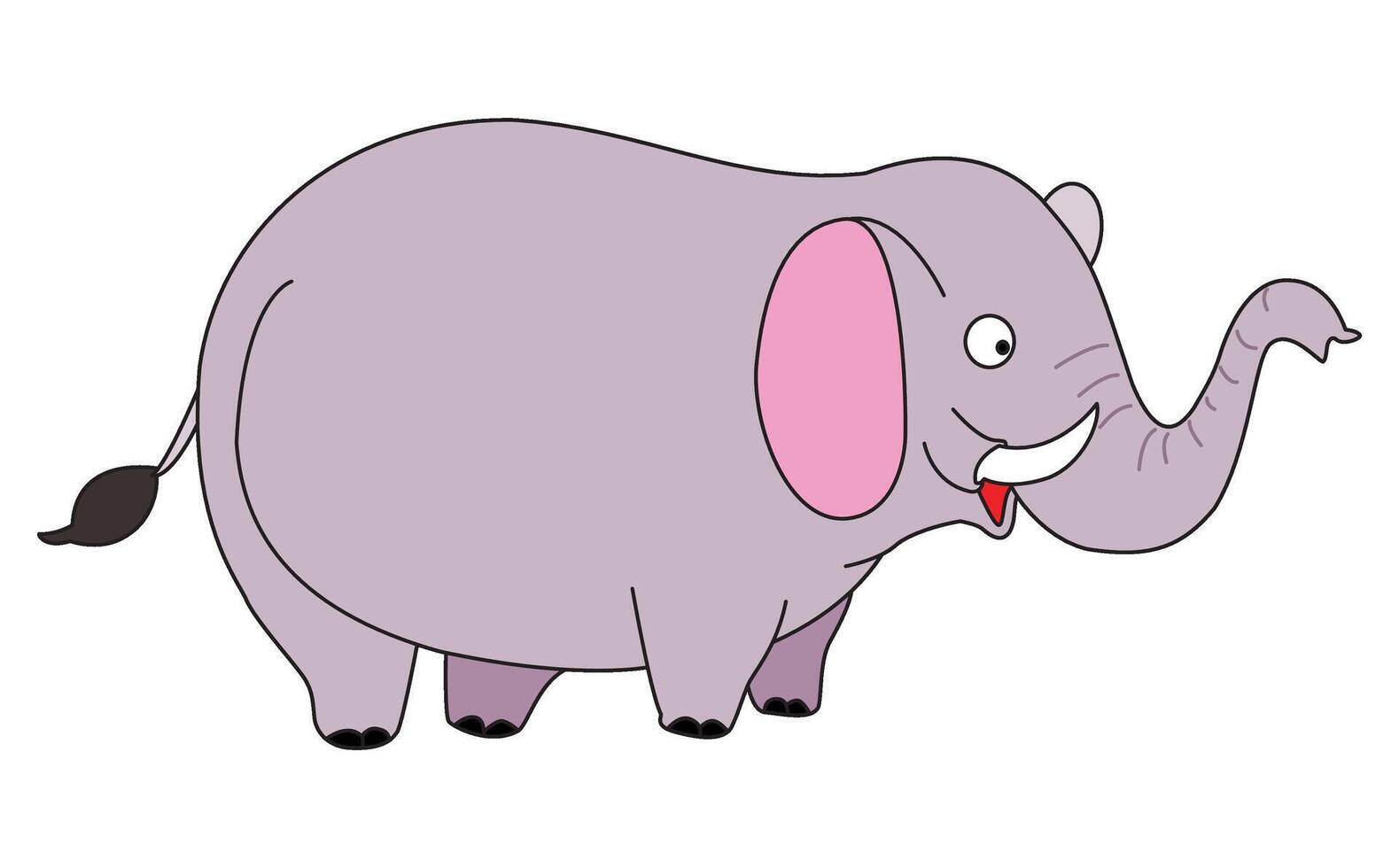 Elephant roaring isolated on a white background vector