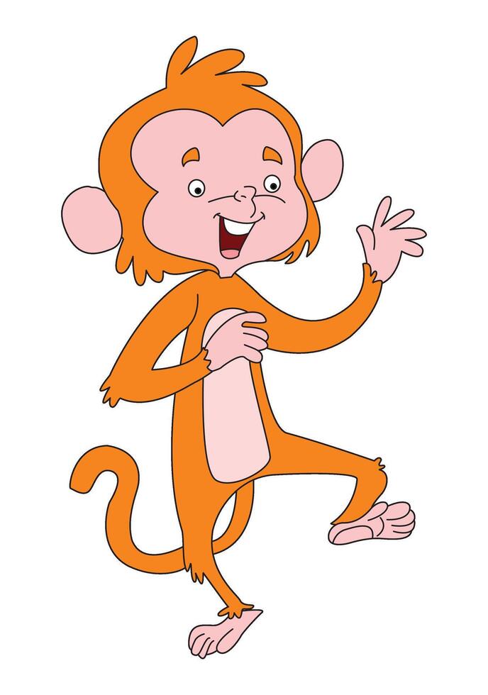 Cute monkey cartoon vecto vector