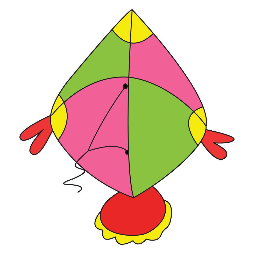 Kite isolated on a white background vector