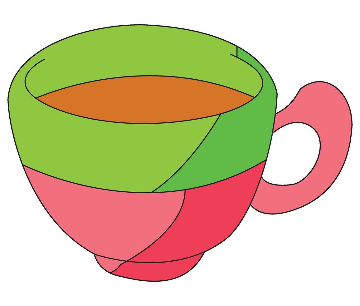 Cup of tea isolated on a white background vector