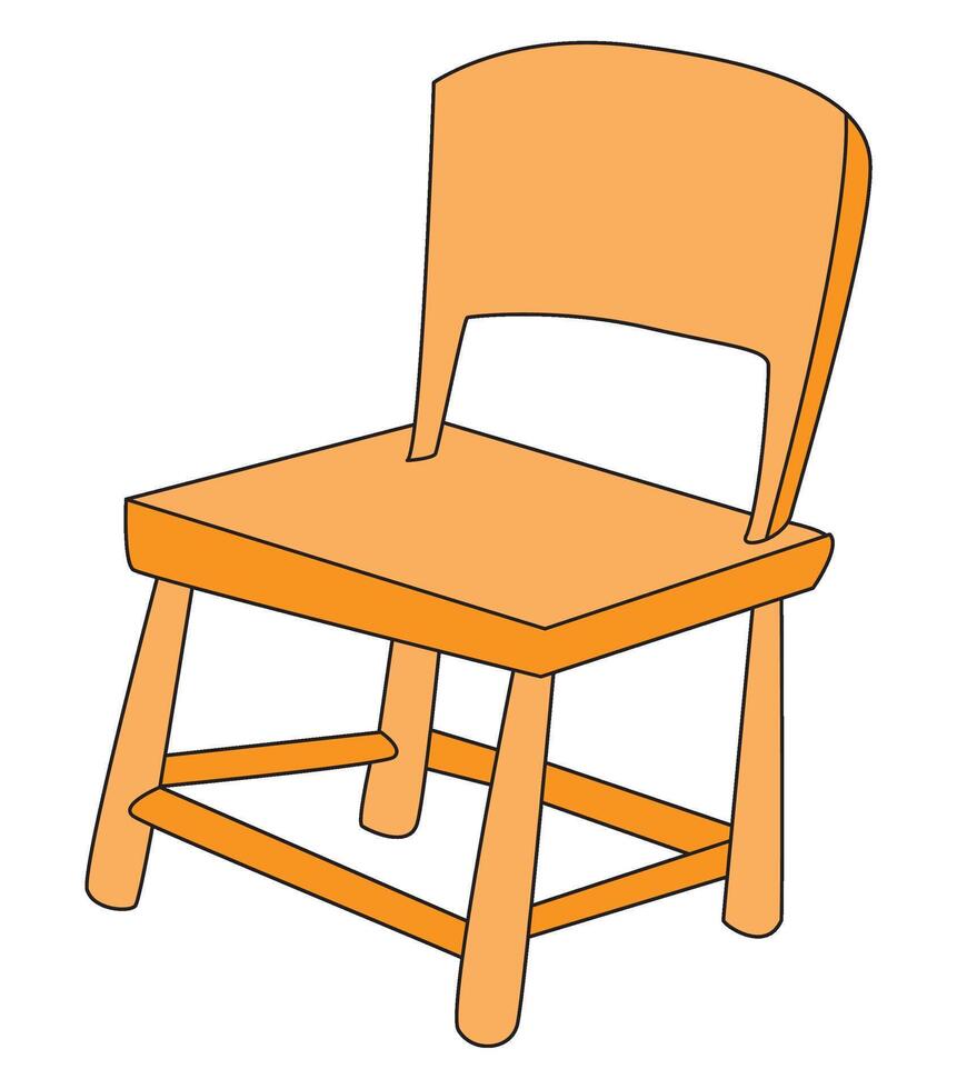 Wooden Chair isolated on a white background vector