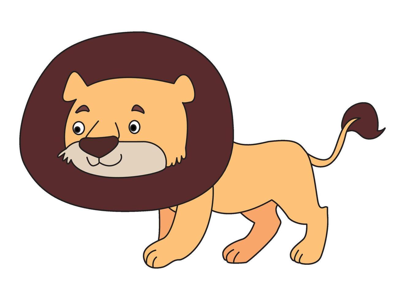Lion isolated on a white background vector