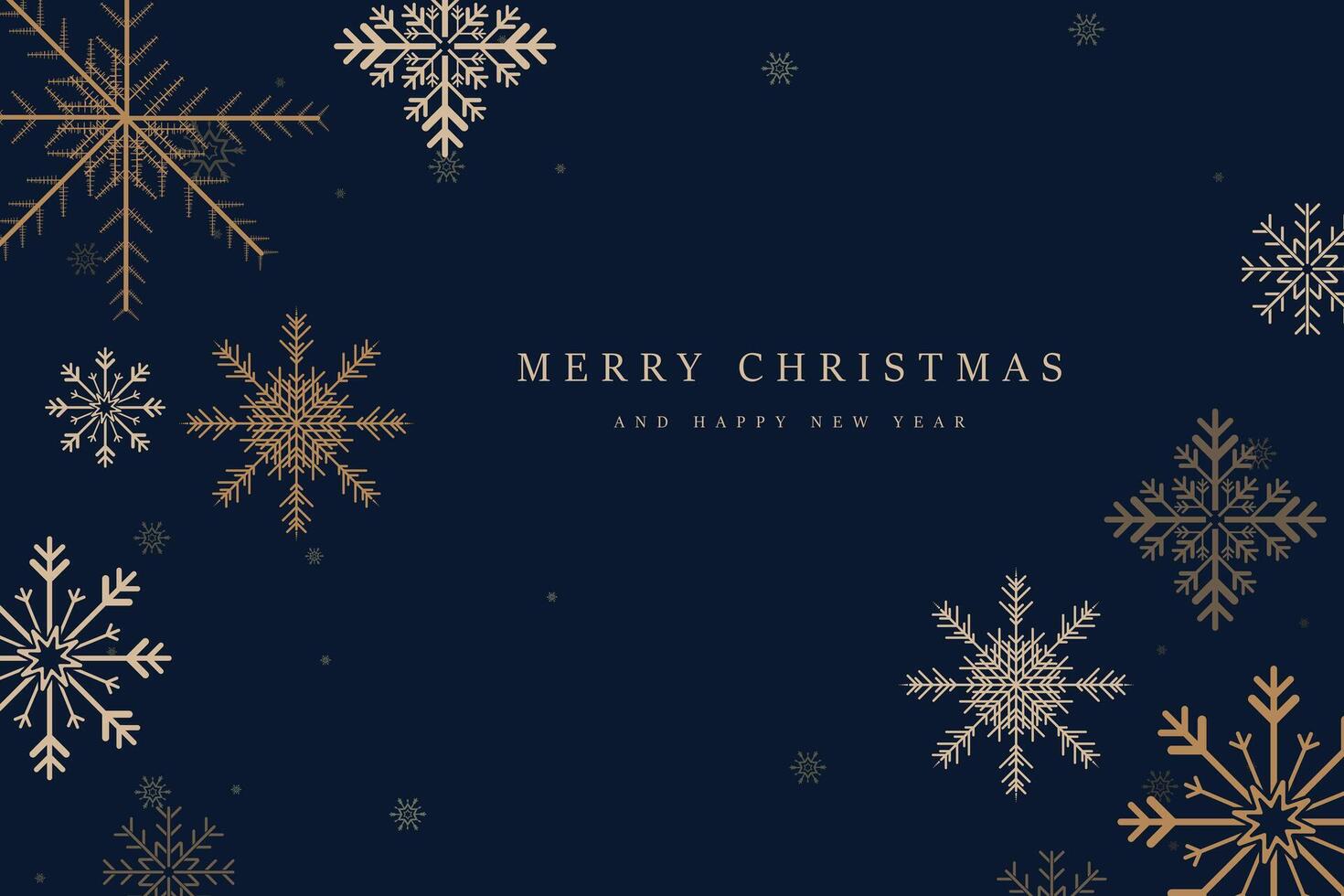 A premium Merry christmas concepts for banner on dark blue background. illustration. Luxury golden greeting card with Merry Christmas and Happy New Year concepts design vector