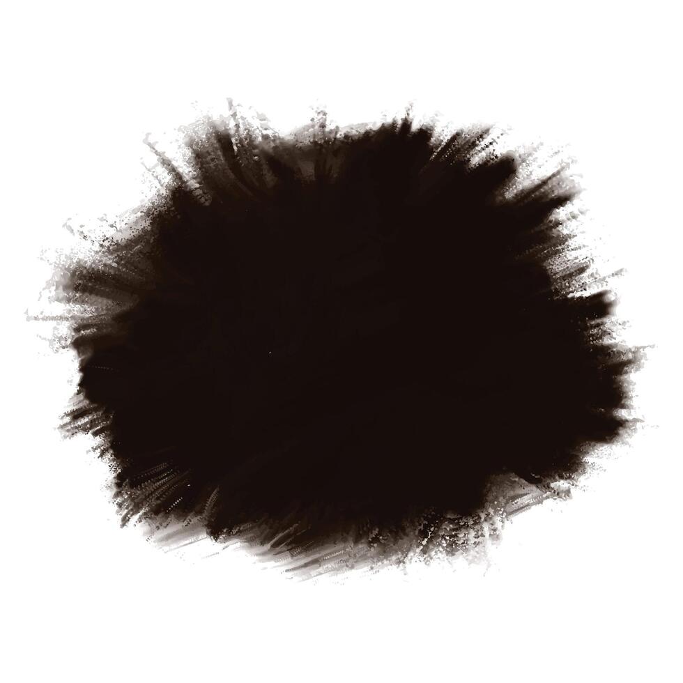 Modern black grunge brush stroke on white background vector