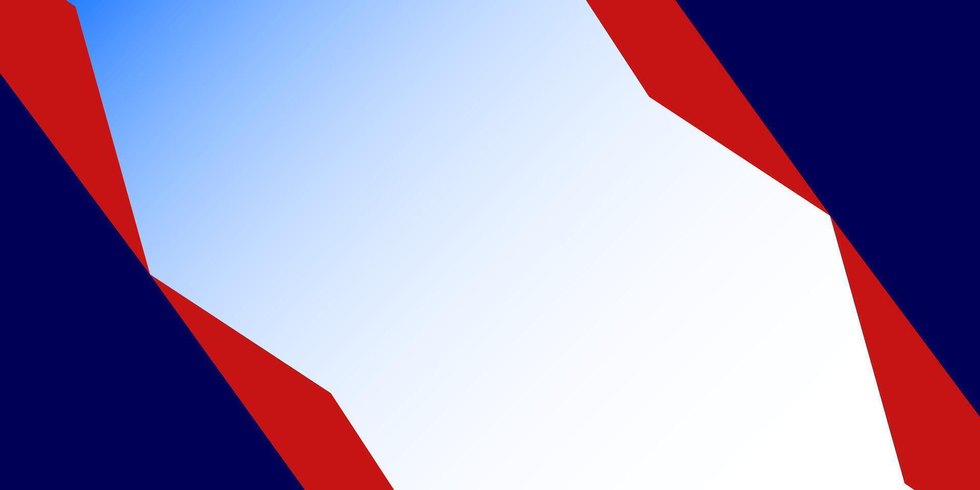 A red and blue background with a white and blue triangle vector