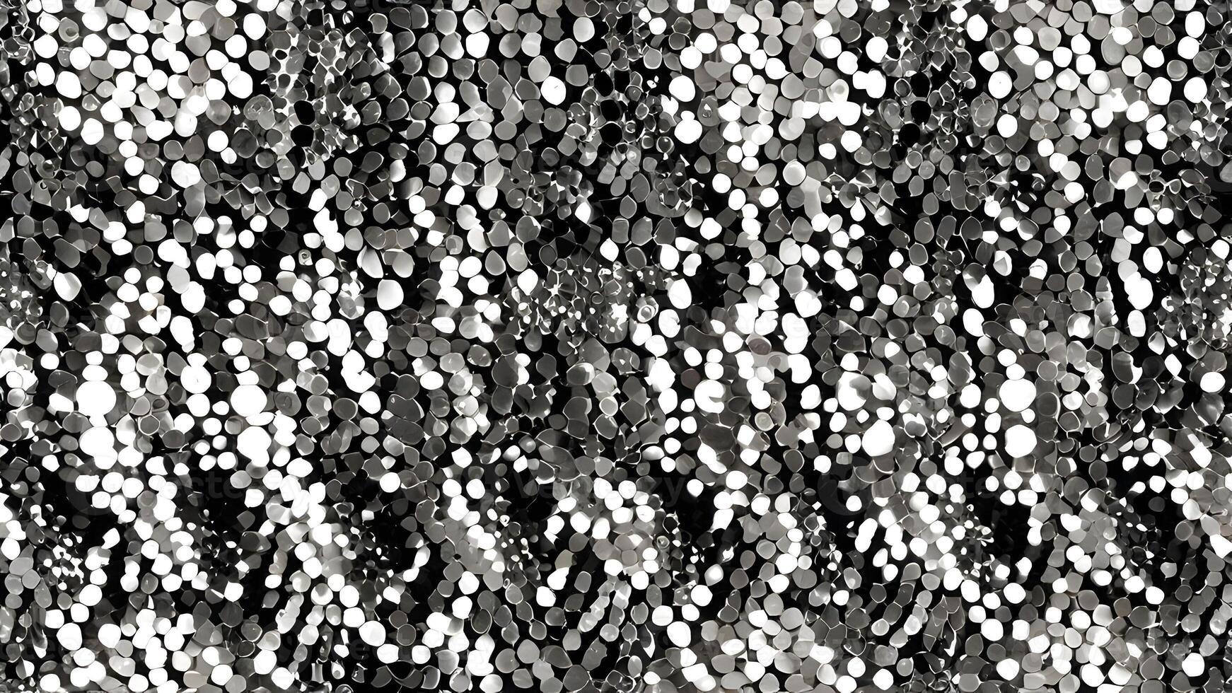 Elegant silver sequins arranged in an abstract pattern, creating a sparkling backdrop for fashion or celebratio photo