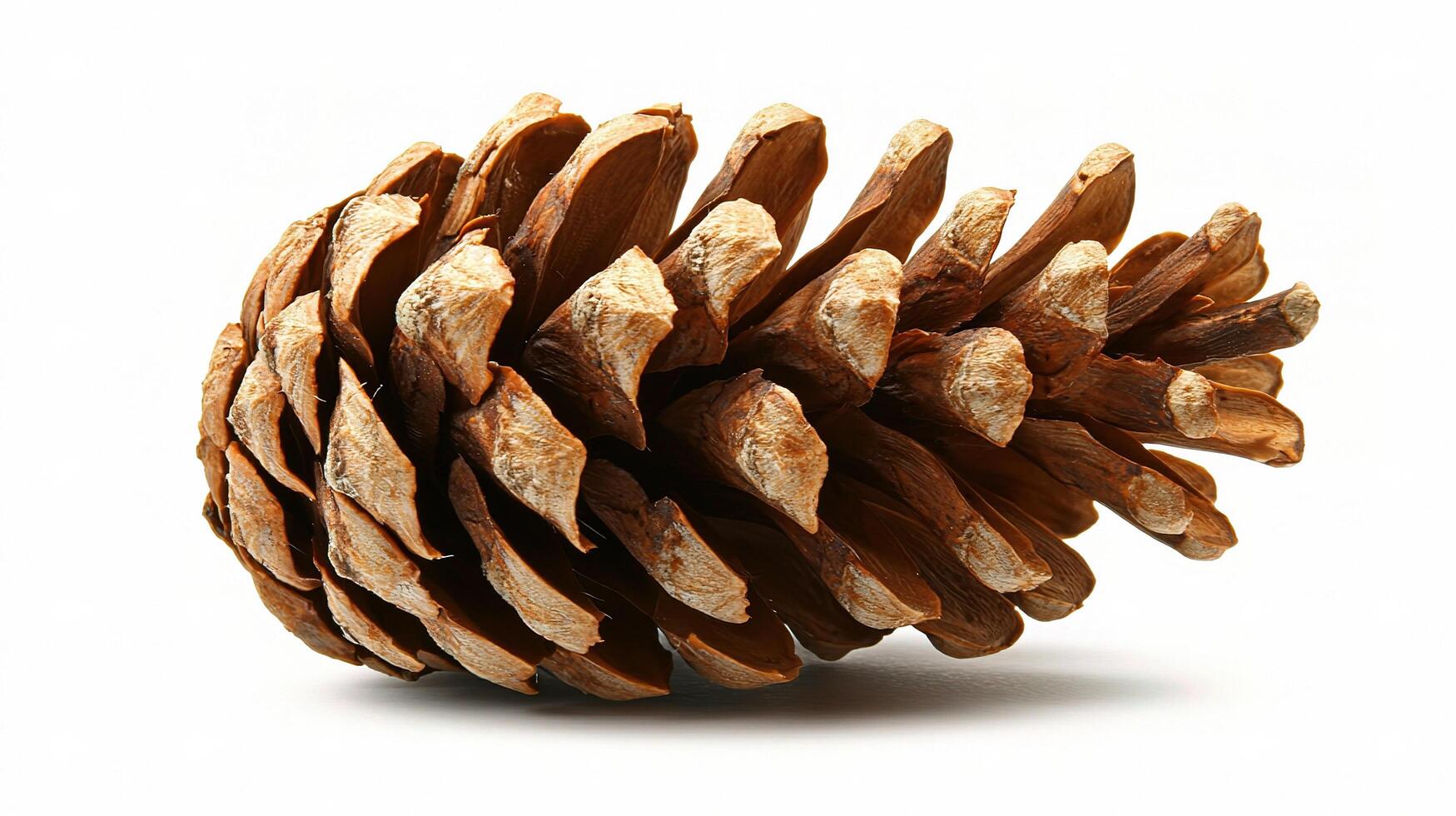 Isolated Pine Cone on White Background for Nature-themed Projects photo