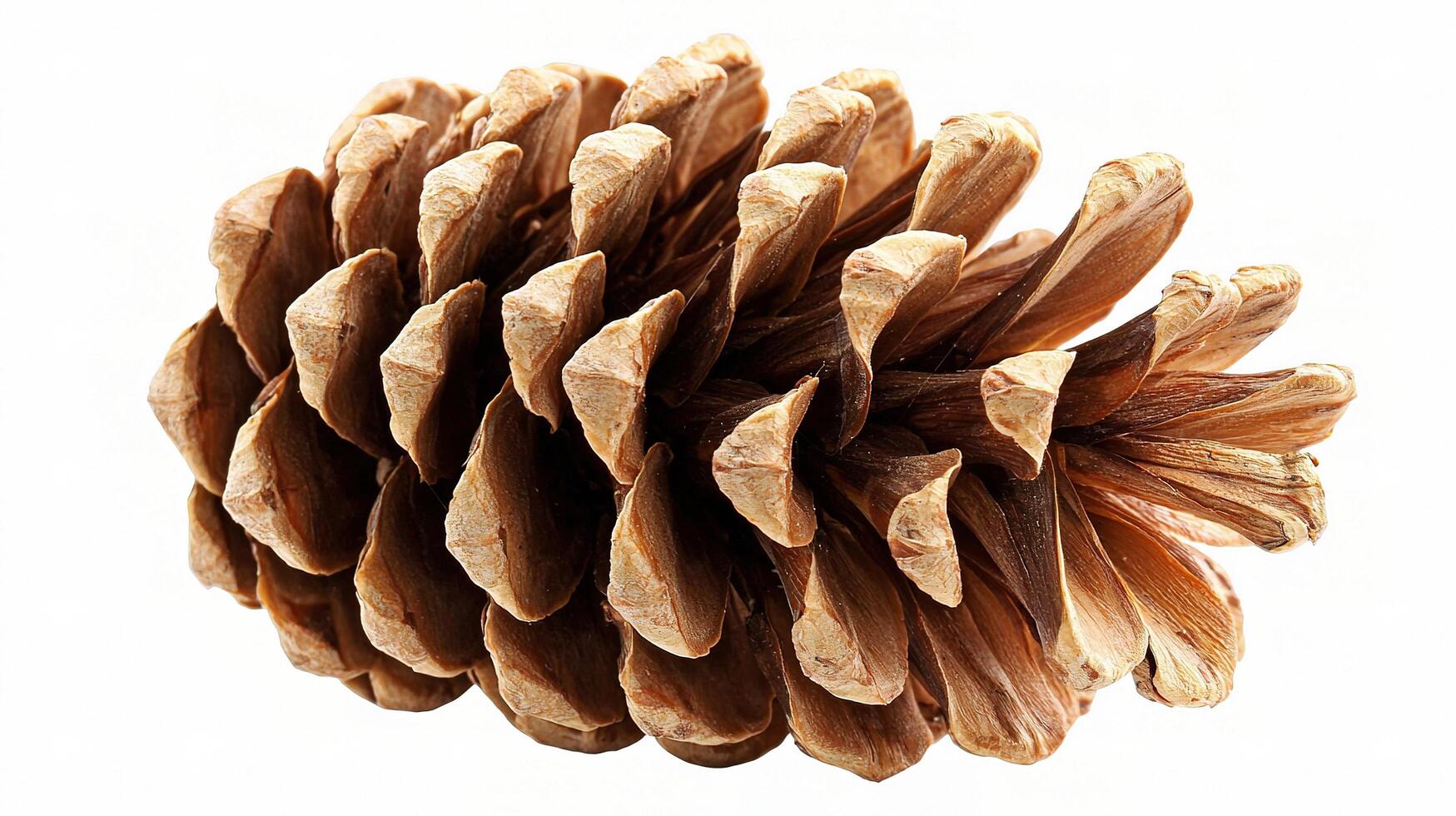 Isolated Pine Cone on a Clean White Background for Nature Use photo