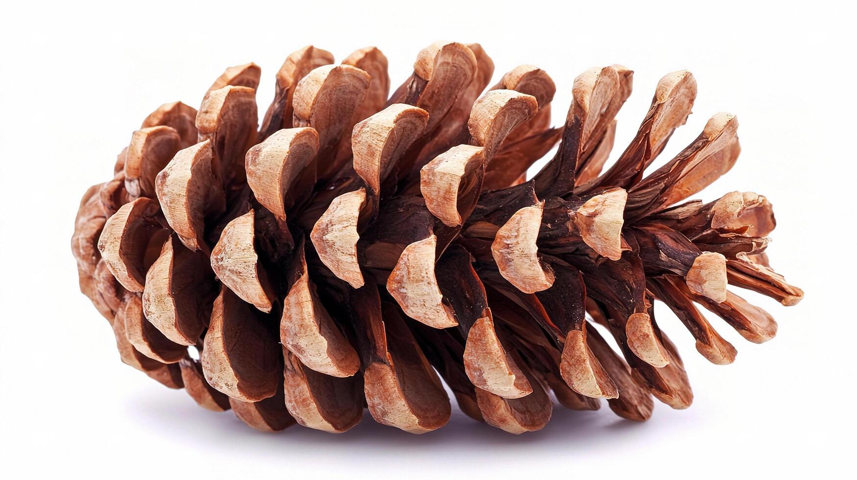 Isolated Pine Cone on White Background for Natural Decor Use photo