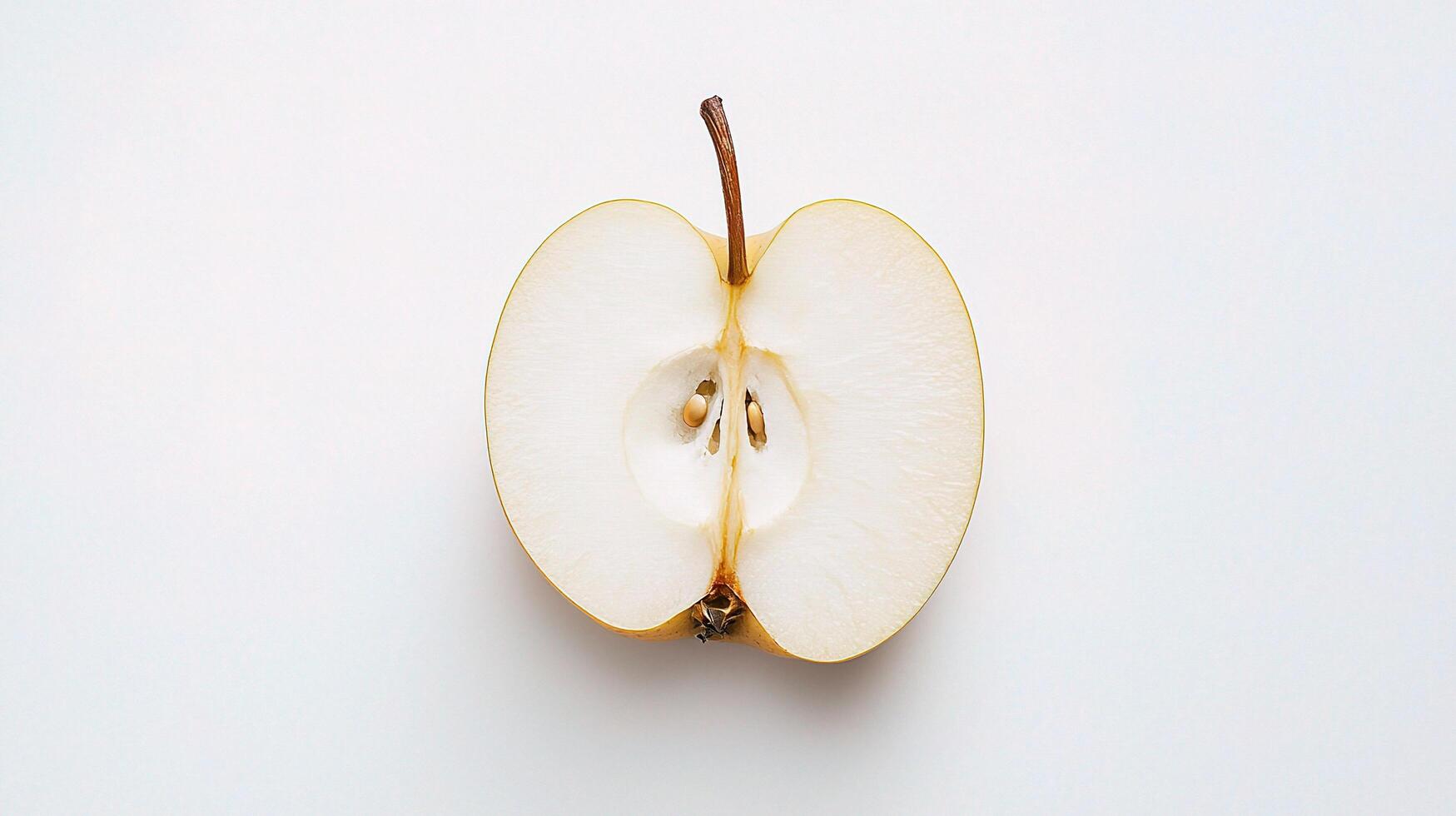 Fresh Sliced Pear Isolated on White Background for Culinary Use photo
