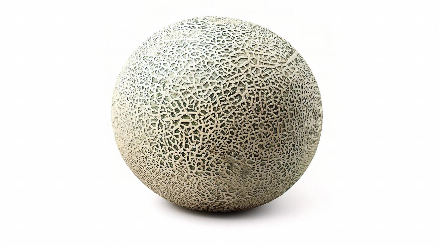Whole Cantaloupe Melon Isolated on White Background for Display photo
